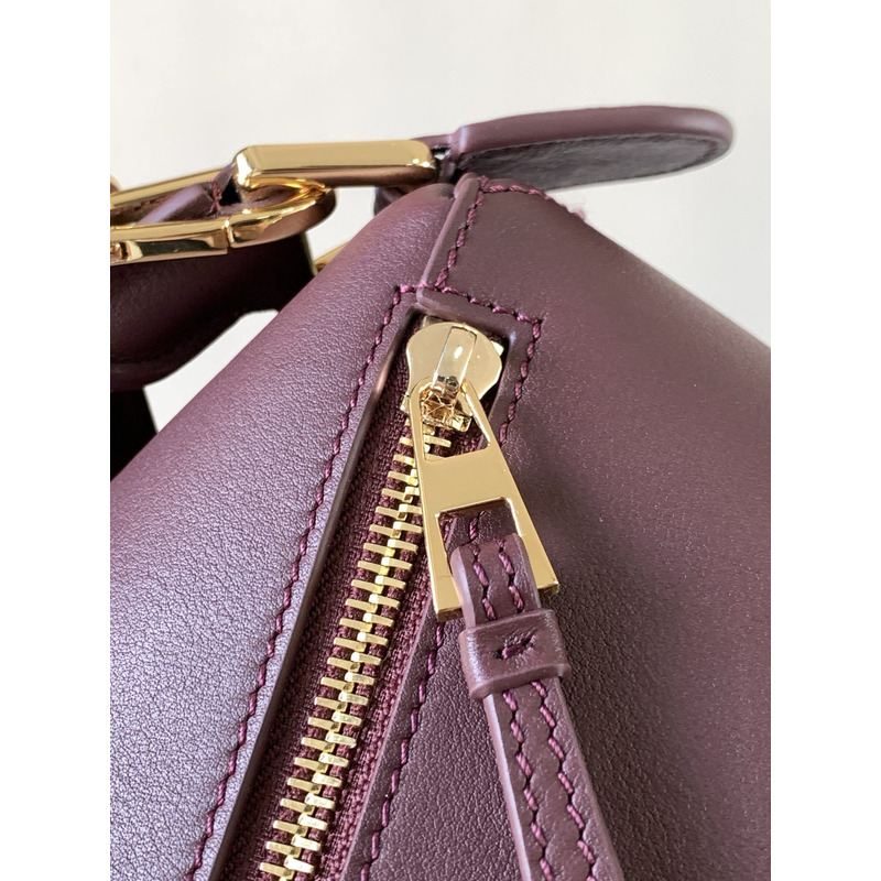 Loewe Puzzle Small Bag In Wine Calfskin