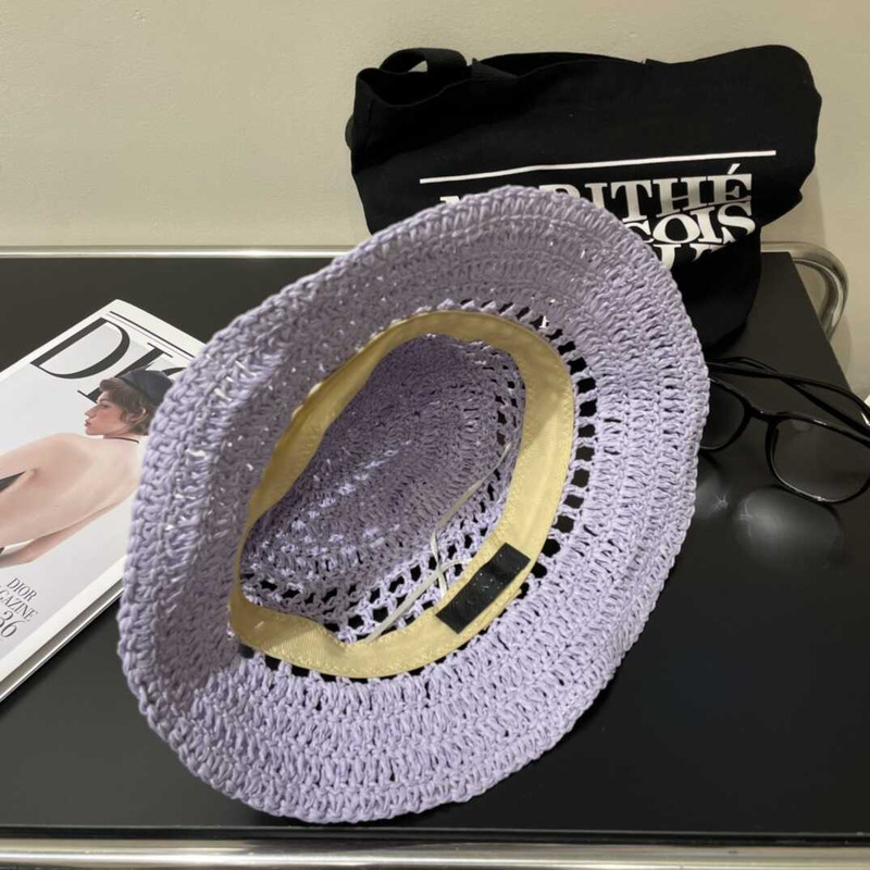 Pra*a woven fabric bucket hat in purple