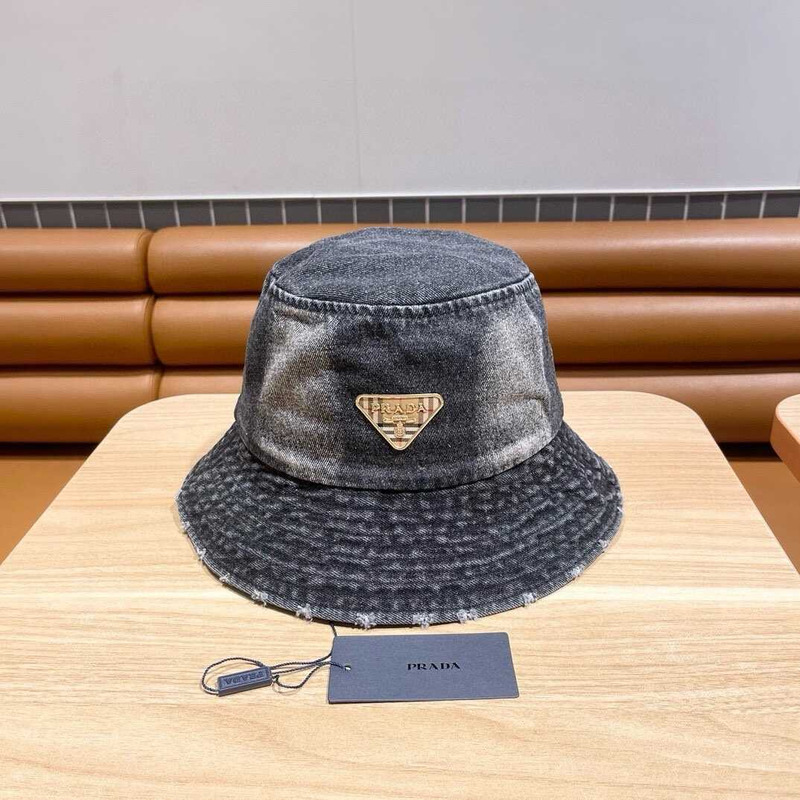 Pra*a denim bucket hat black