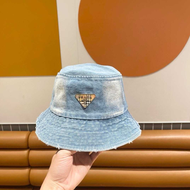 Pra*a denim bucket hat light blue