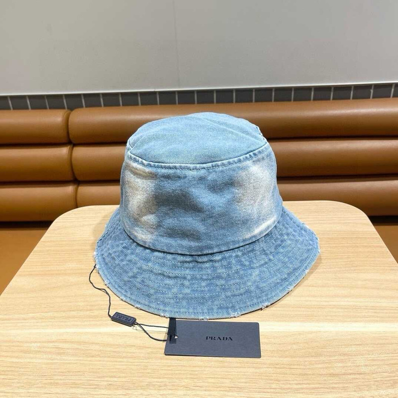 Pra*a denim bucket hat light blue