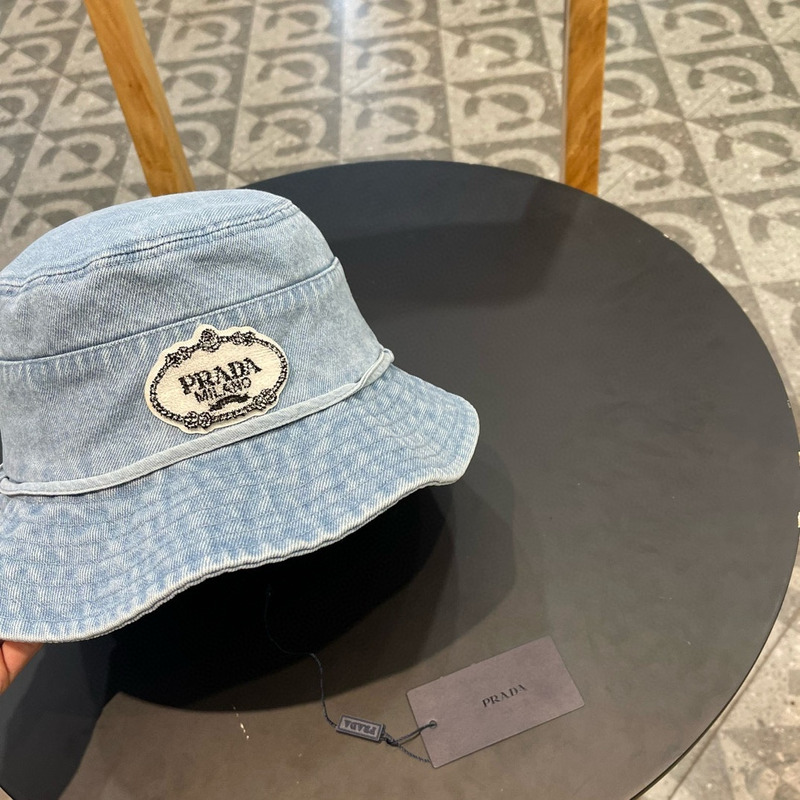 Pra*a denim bucket hat light blue