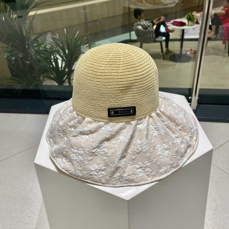 Pra*a wide bucket hat beige