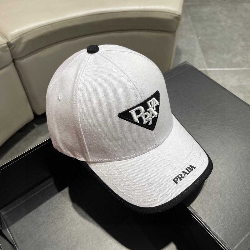 Pra*a  re-nylon baseball cap in white