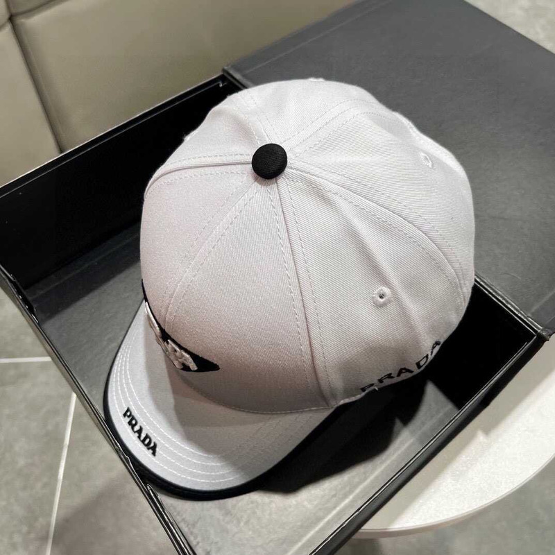 Pra*a  re-nylon baseball cap in white