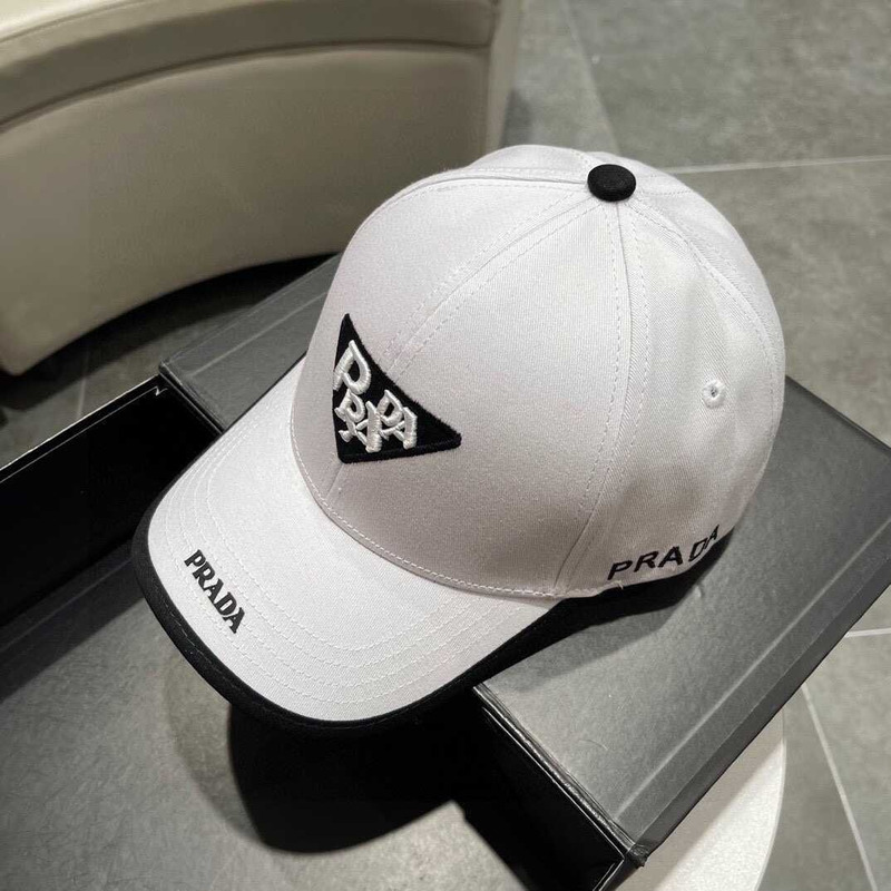 Pra*a  re-nylon baseball cap in white