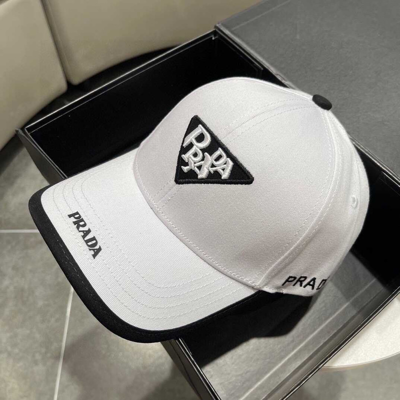 Pra*a  re-nylon baseball cap in white