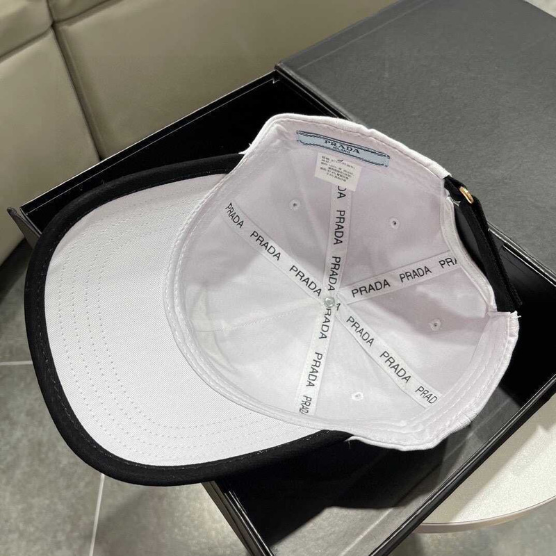 Pra*a  re-nylon baseball cap in white