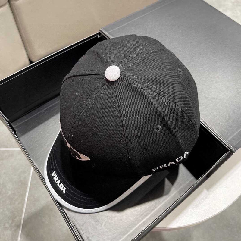 Pra*a  re-nylon baseball cap in black