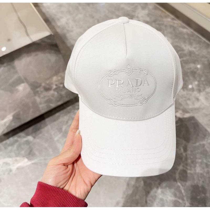 Pra*a  drill baseball cap in white