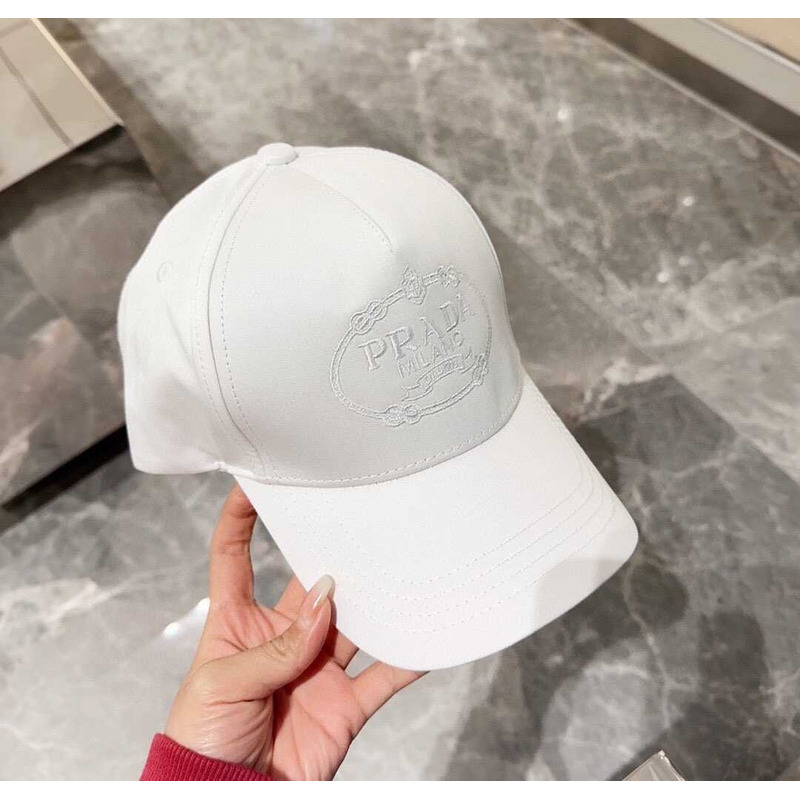 Pra*a  drill baseball cap in white