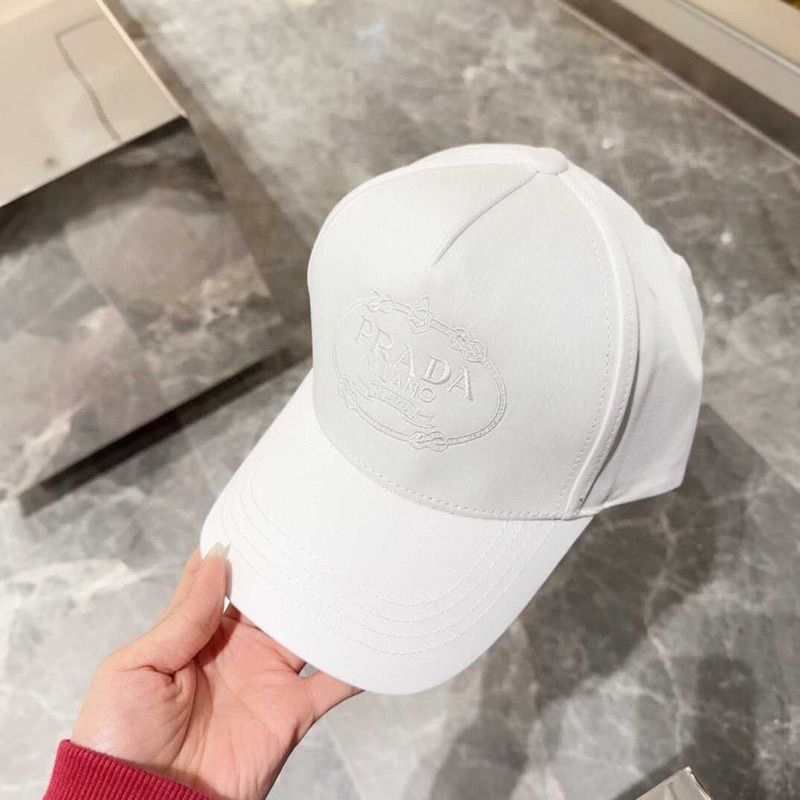 Pra*a  drill baseball cap in white