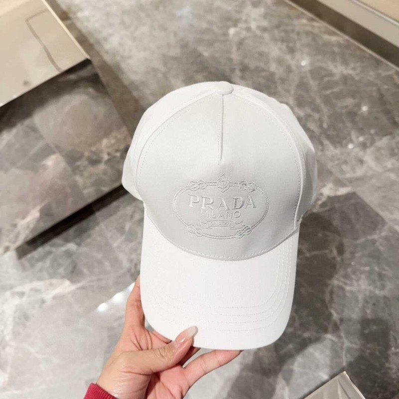 Pra*a  drill baseball cap in white