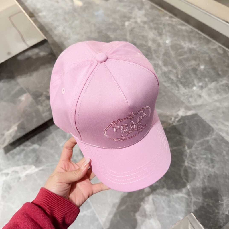 Pra*a  drill baseball cap in pink