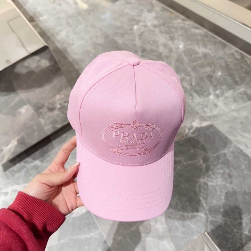 Pra*a  drill baseball cap in pink