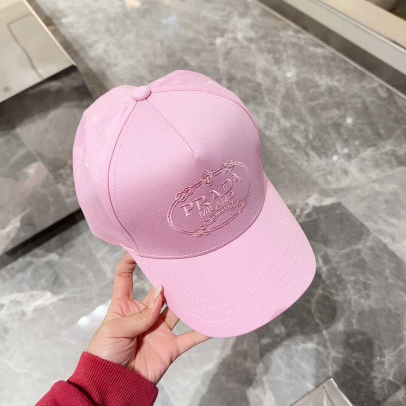 Pra*a  drill baseball cap in pink