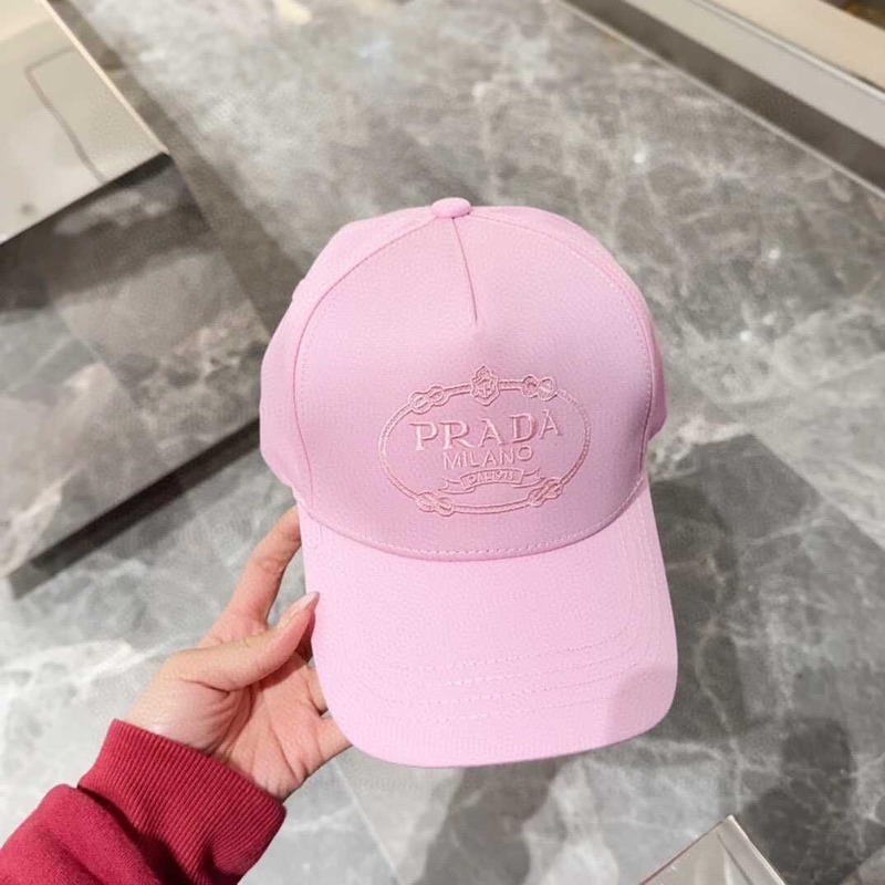 Pra*a  drill baseball cap in pink