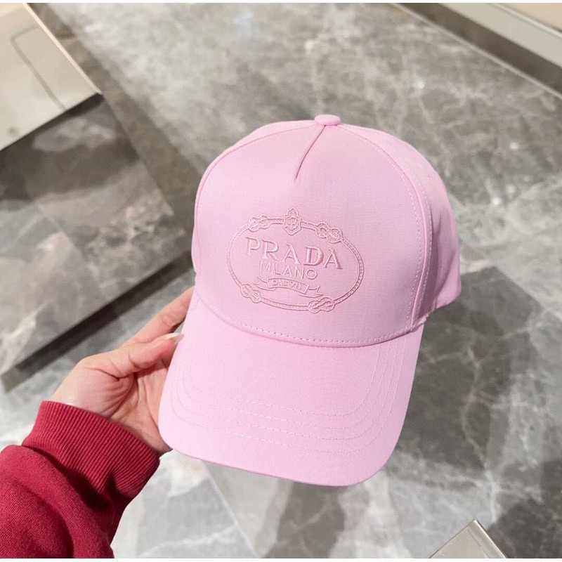 Pra*a  drill baseball cap in pink