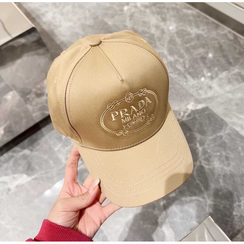 Pra*a drill baseball cap in brown