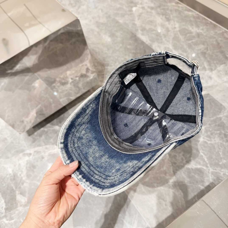 Pra*a denim baseball cap in blue