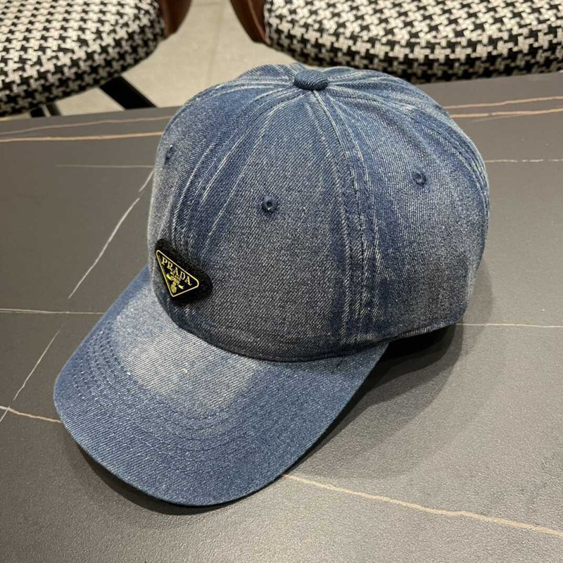 Pra*a denim baseball cap blue