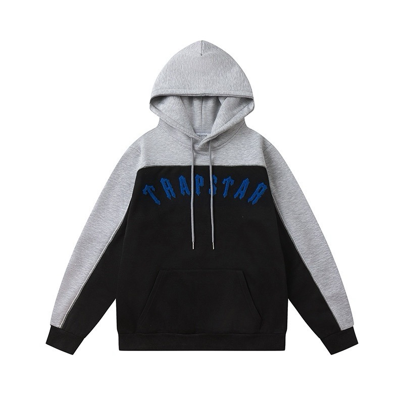 Trapstar Womens Irongate Arch Chenille Hooded Sweatsuit Black Blue Grey