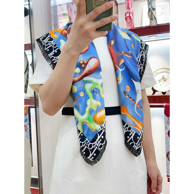 D*or neckerchief twill silk scarves