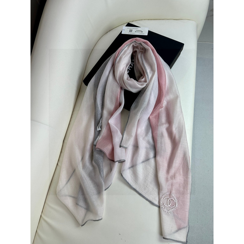 Ch*el cashmere scarf pink