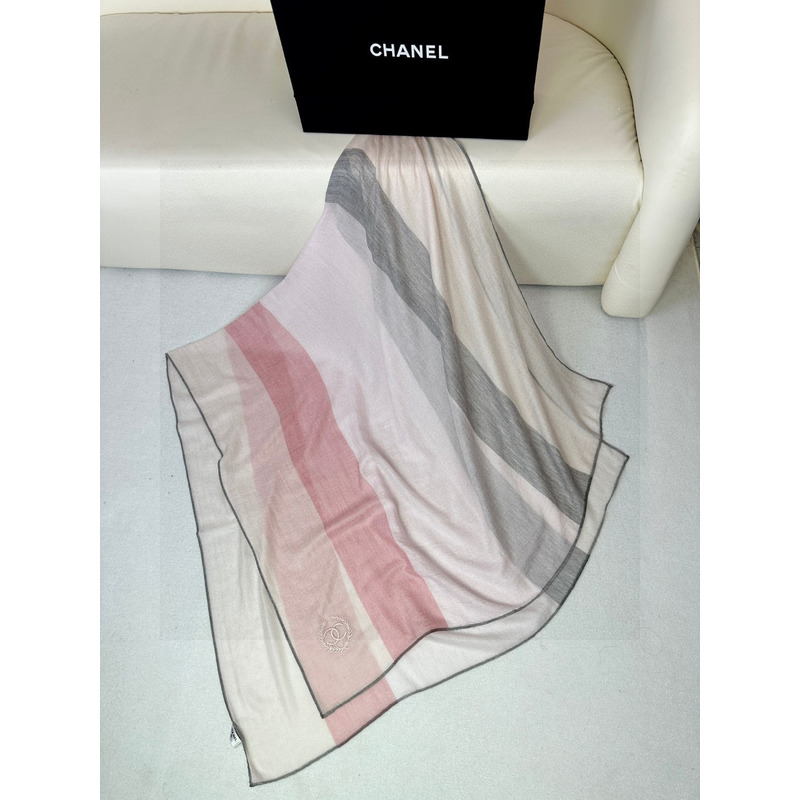 Ch*el cashmere scarf pink