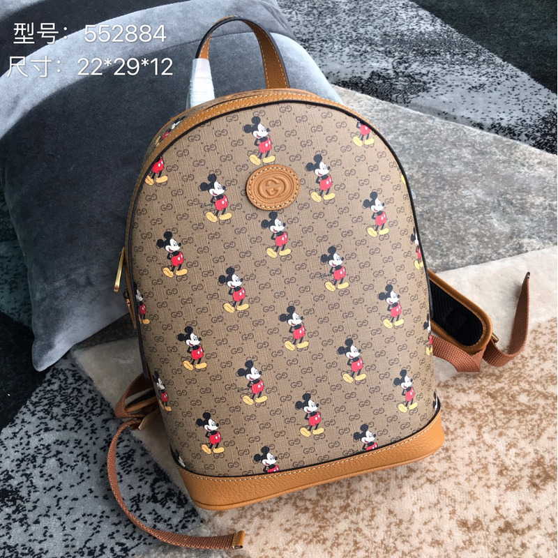 G*u*i x disney mickey mouse backpack brown