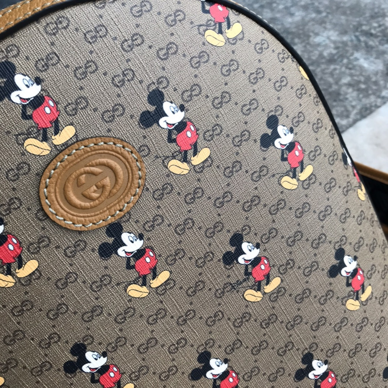 G*u*i x disney mickey mouse backpack brown