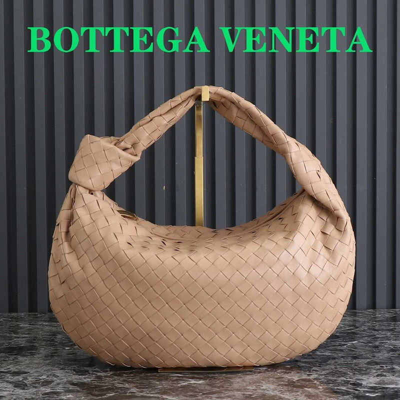 Bo*te*ga ve*ne*ta small jodie intrecciato leather shoulder bag almond