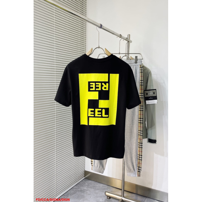 F**di cotton t-shirt black