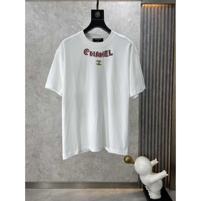 Ch*el logo t shirt white