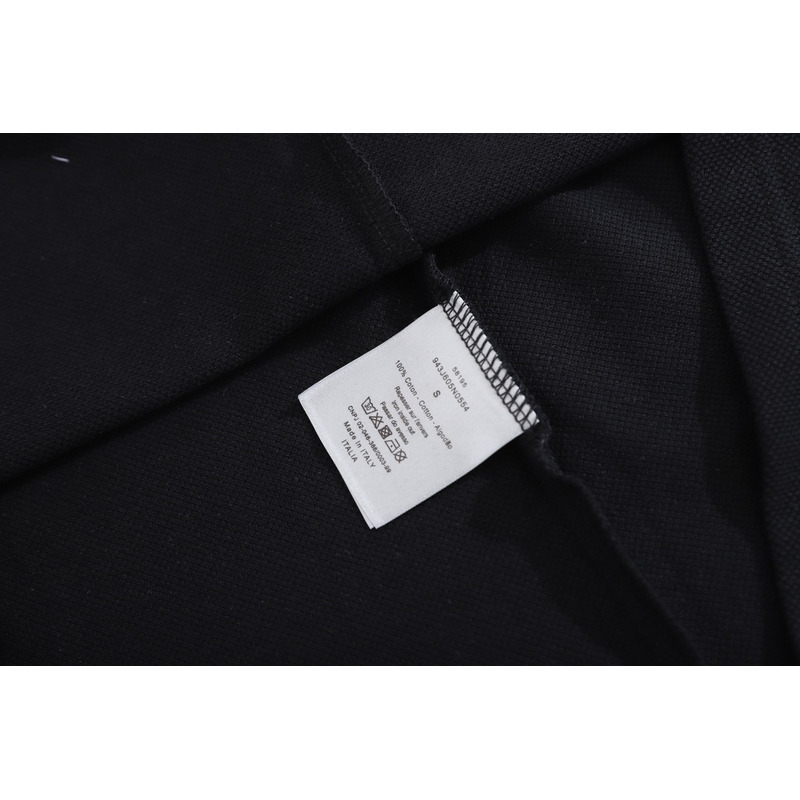 D*or cotton polo shirt in black