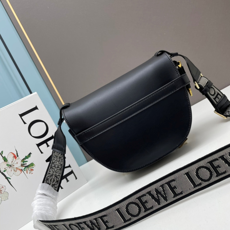 Loewe Mini Gate Dual Bag Calfskin And Jacquard Black