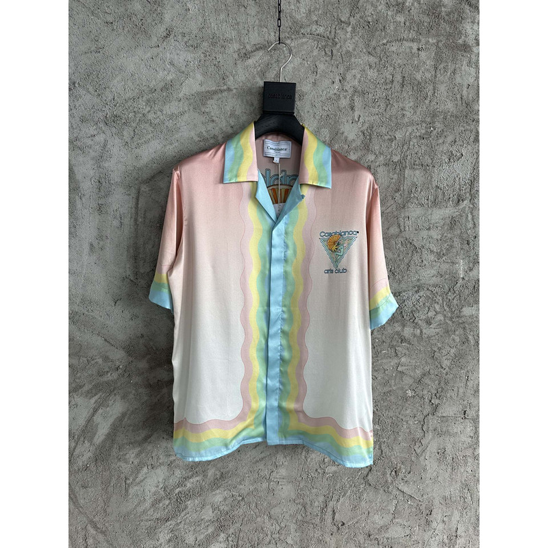 Casablanca Wave-Print Short-Sleeved Shirt