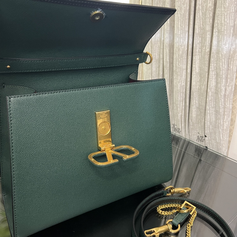 Valentino Calfskin VSling Handbag Green