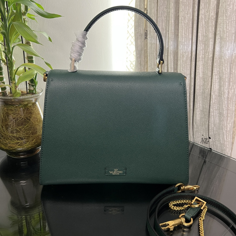 Valentino Calfskin VSling Handbag Green