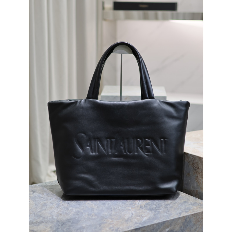 Saint Laurent Leather Tote Black Bag