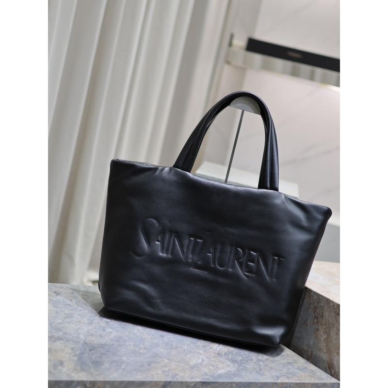 Saint Laurent Leather Tote Black Bag