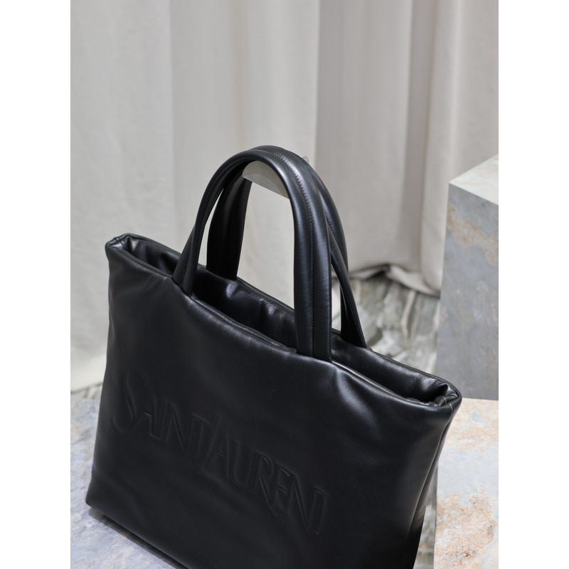 Saint Laurent Leather Tote Black Bag