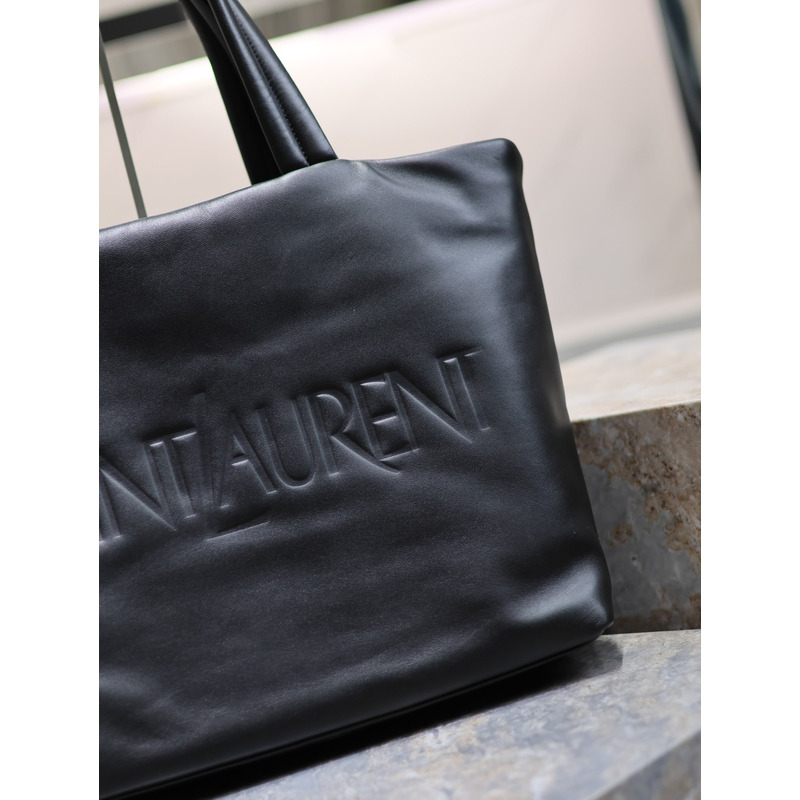 Saint Laurent Leather Tote Black Bag