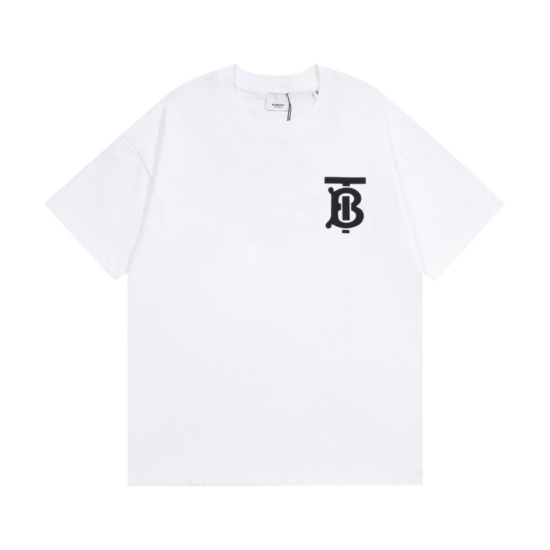 B**rry monogram motif white t shirt