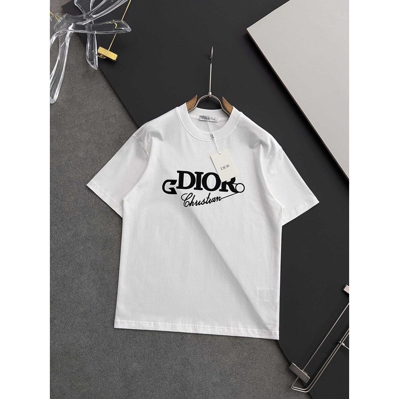 D*or print cotton t-shirt black