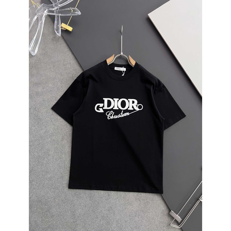 D*or print cotton t-shirt black