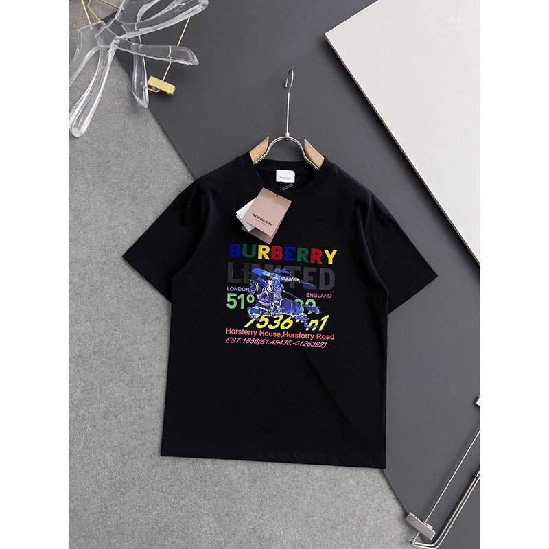 B**rry print cotton t-shirt black