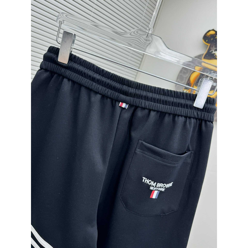 Thom Browne Logo-Print Shorts In Black