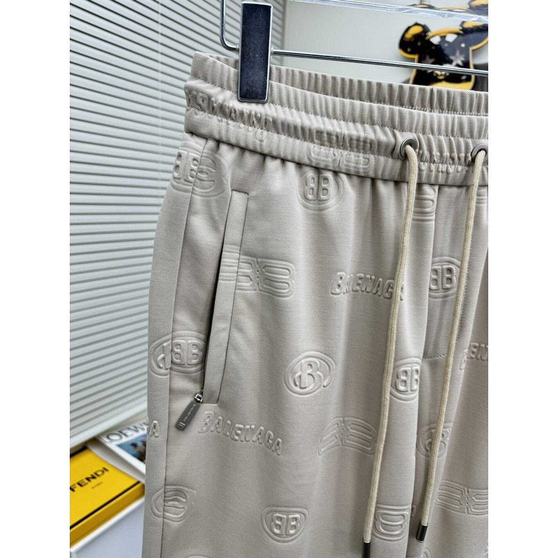 Ba*len*cia*ga logo-print shorts in gray