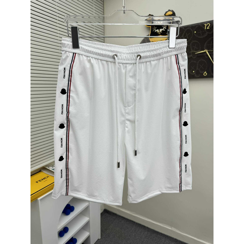 Moncler Logo-Print Shorts In White